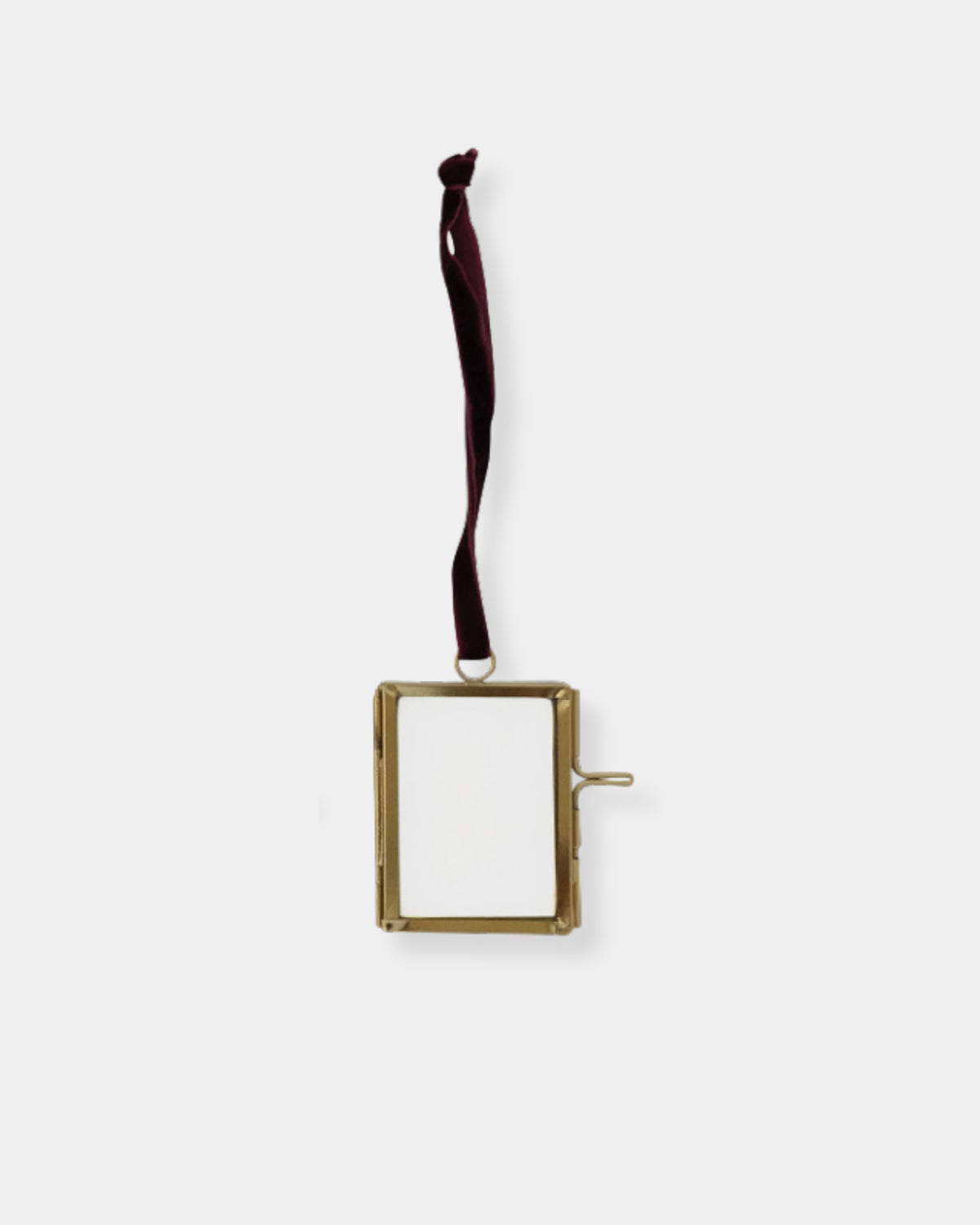PHOTO FRAME - BURGUNDY VELVET ORNAMENT