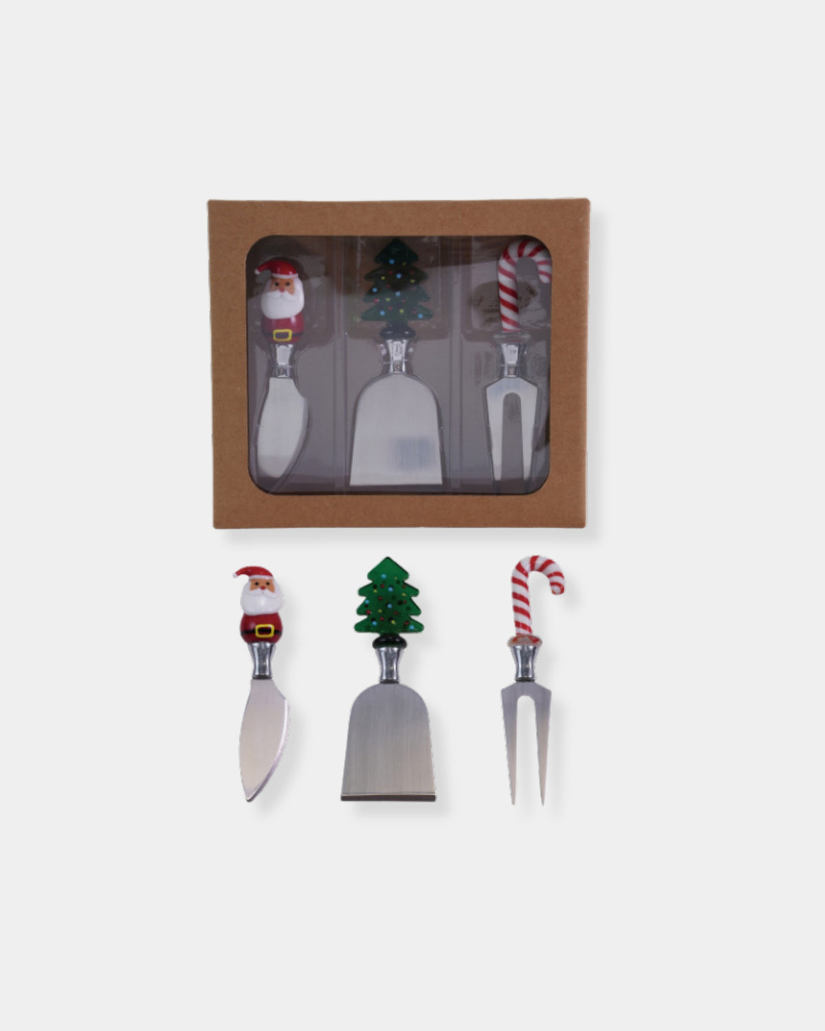 GLASS & STAINLESS STEEL CHEESE KNIVES