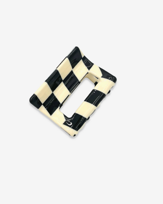 JOSEPHINE BLACK CHECK - HAIR CLIP