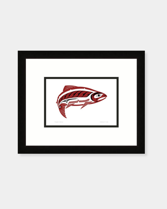 HAIDA SALMON - 14x11 MATTED ART CARD