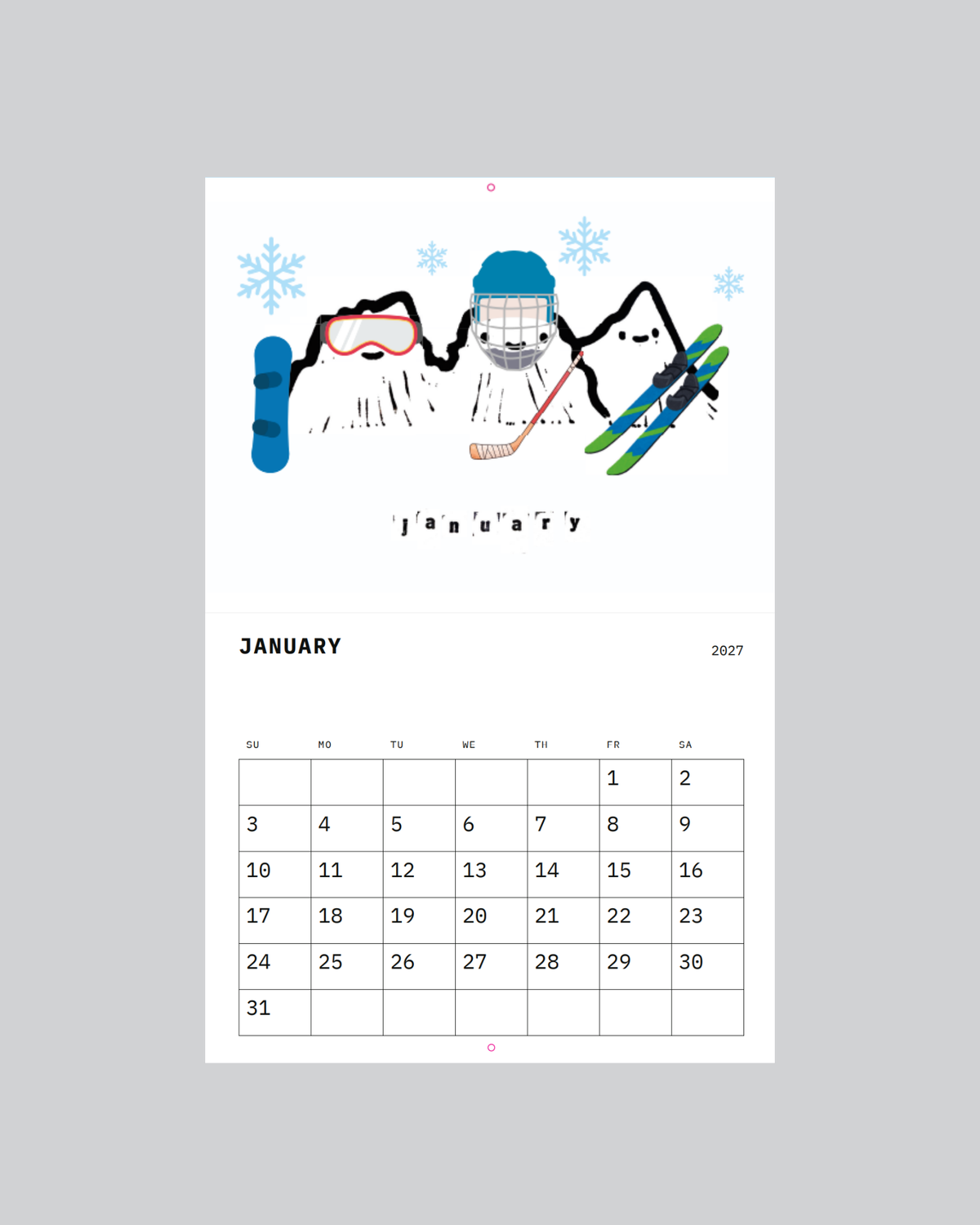 THREE SISTERS 2027 CALENDAR