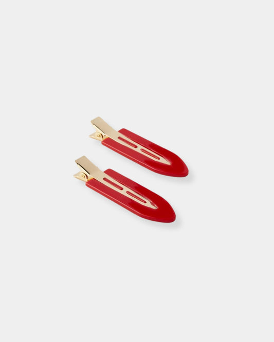 CHERRY & GOLD - CREASELESS CLIPS