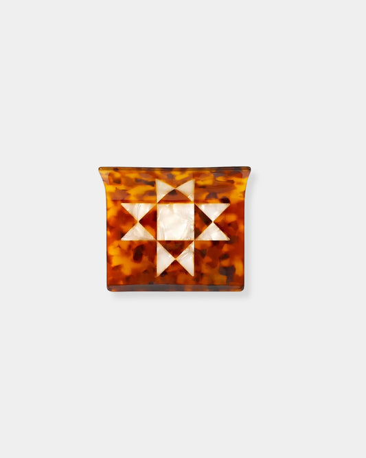 XL TORTOISE SHELL QUILT CLAW