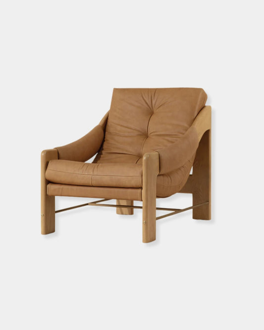 RAFFERTY LOUNGE CHAIR - RUSTIC OAK - LUDLOW SESAME
