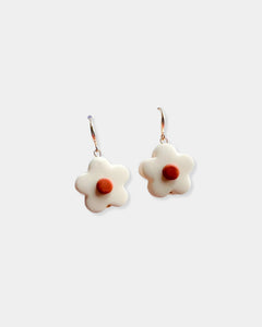 FLOWER BEAD EARRINGS IN PLYMER CLAY - EARRINGS