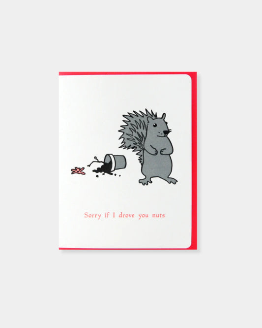 SORRY I DROVE YOU NUTS - CARD