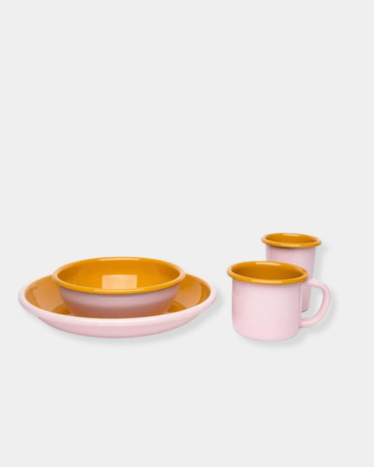 PINK & MUSTARD DINNER PLATE