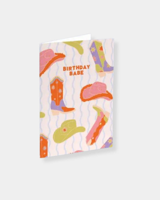 COWGIRL BIRTHDAY BABE - CARD