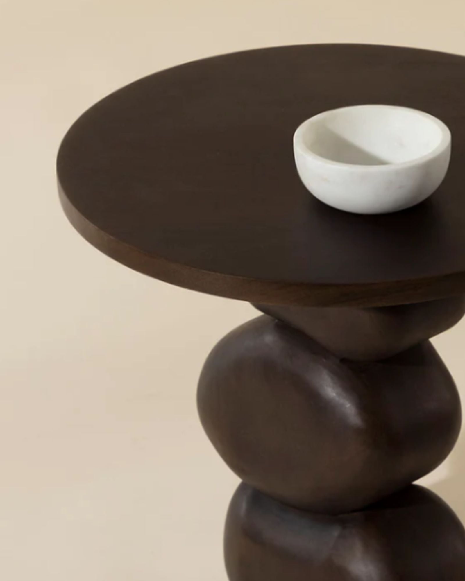 PAPLO END TABLE - MEDIUM BROWN