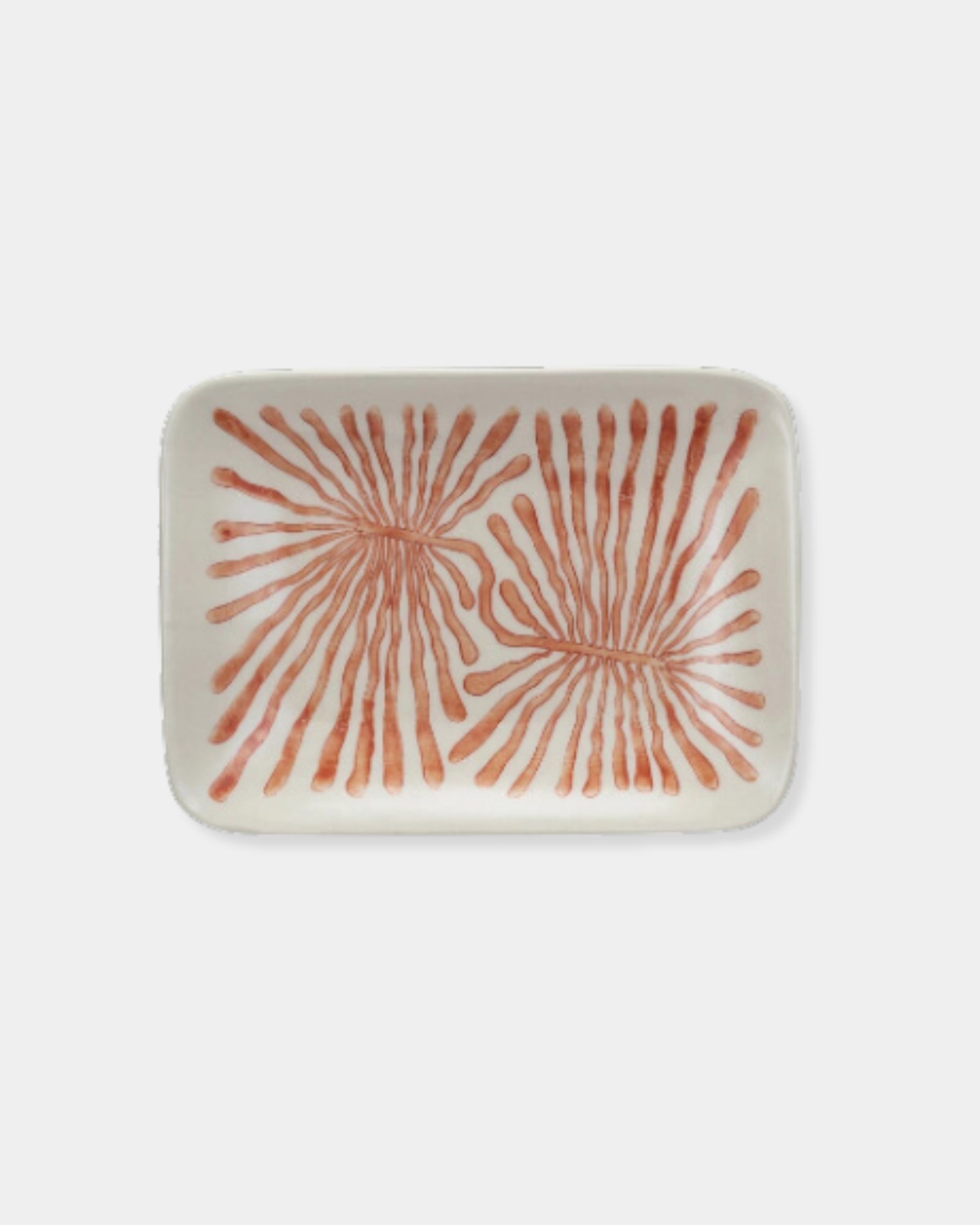 RED ABSTRACT - STONEWARE PLATE