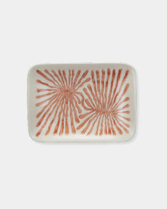 RED ABSTRACT - STONEWARE PLATE