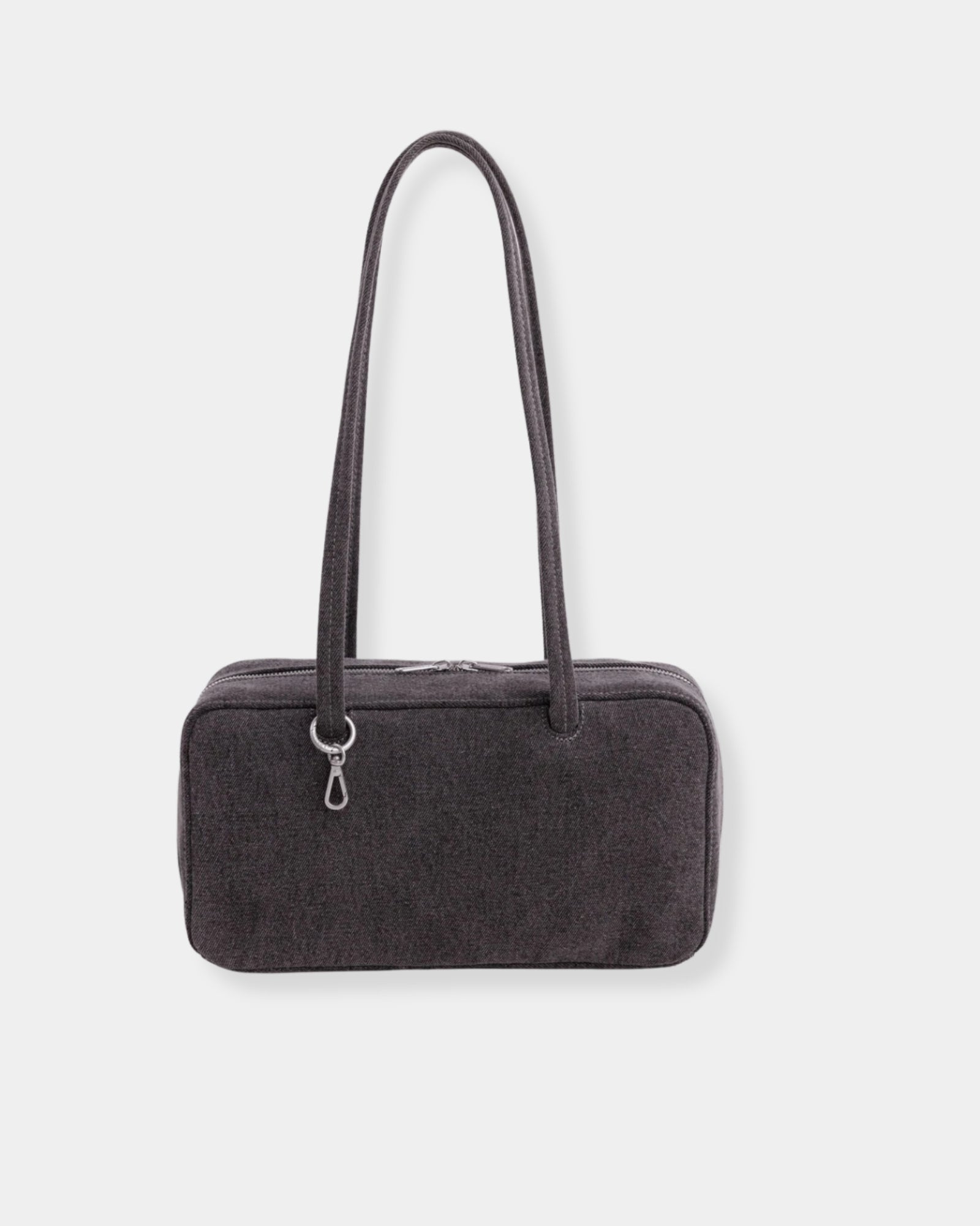 DENIM BOWLER BAG - WASHED BLACK DENIM