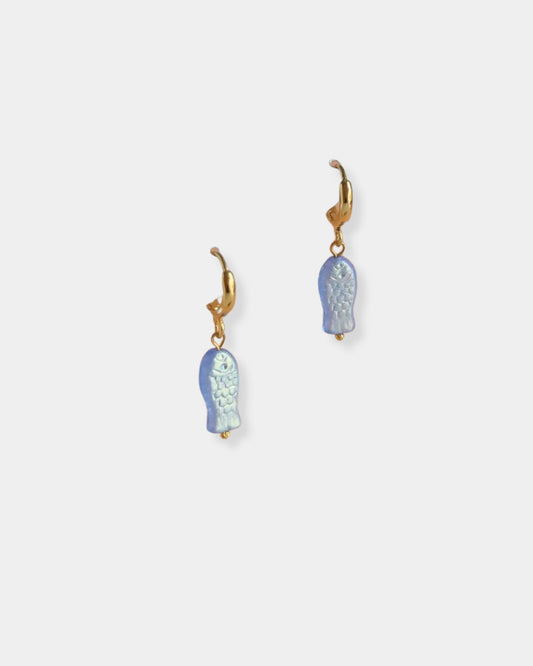 MINI BLUE SARDINE - EARRINGS