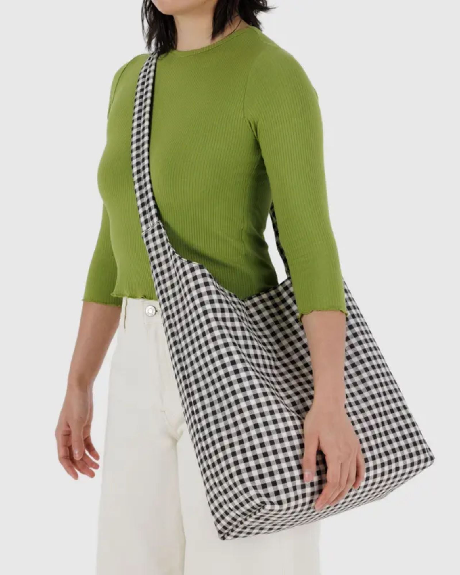 LARGE NYLON SLING - BLACK & WHITE GINGHAM