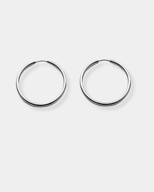 SLIM HOOPS SILVER - EARRINGS