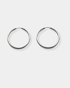 SLIM HOOP SILVER - EARRINGS