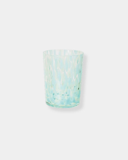 BLUE CONFETTI DRINKING GLASS - 12oz