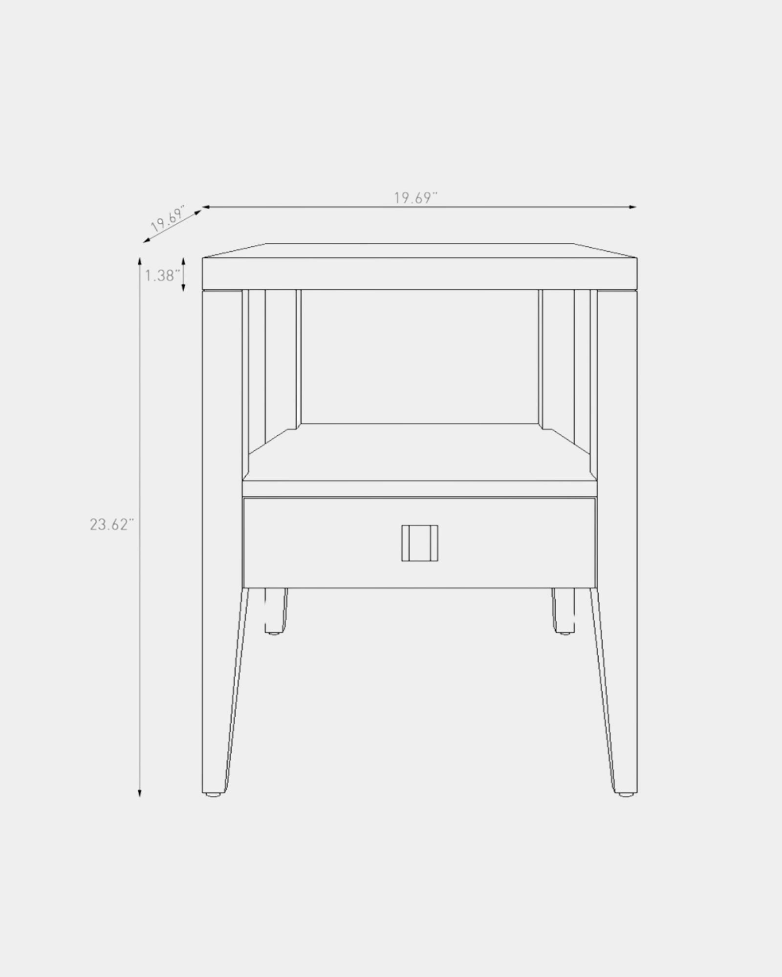HARA 1 DR NIGHTSTAND - FROZEN WALNUT