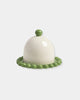 PERLE GREEN - BUTTER DISH