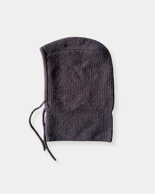 FUZZY ALPACA BALACLAVA - SMOKED MAUVE