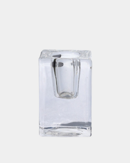 QUADRA 6 CANDLE HOLDER - SM. CLEAR