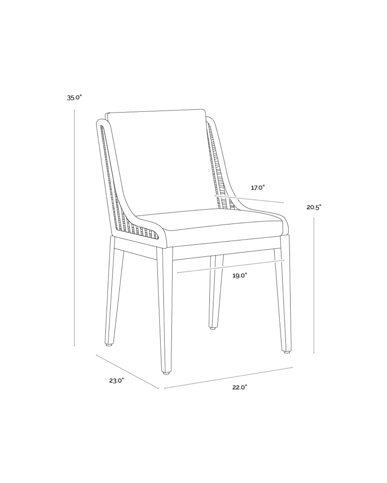SORRENTO DINING CHAIR - DRIFT BROWN