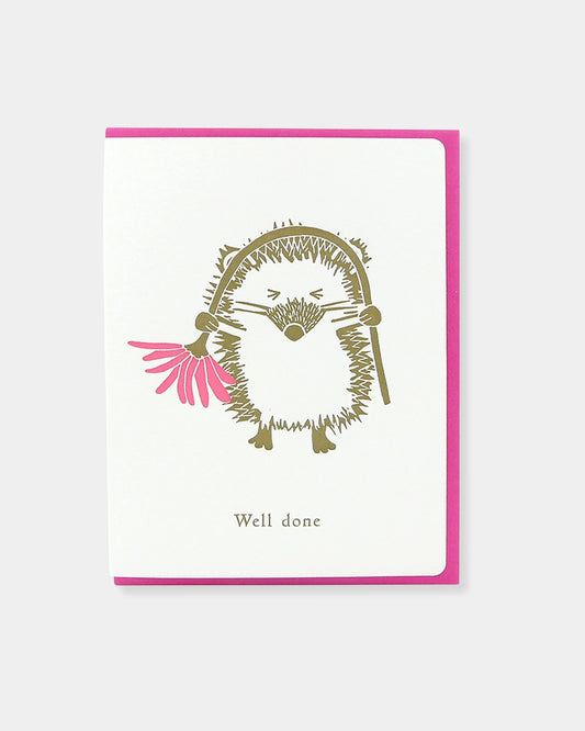 HEDGEHOG WELL DONE - CARD