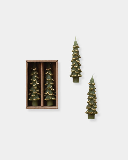 4" EVERGREEN TREE TAPER CANDLES