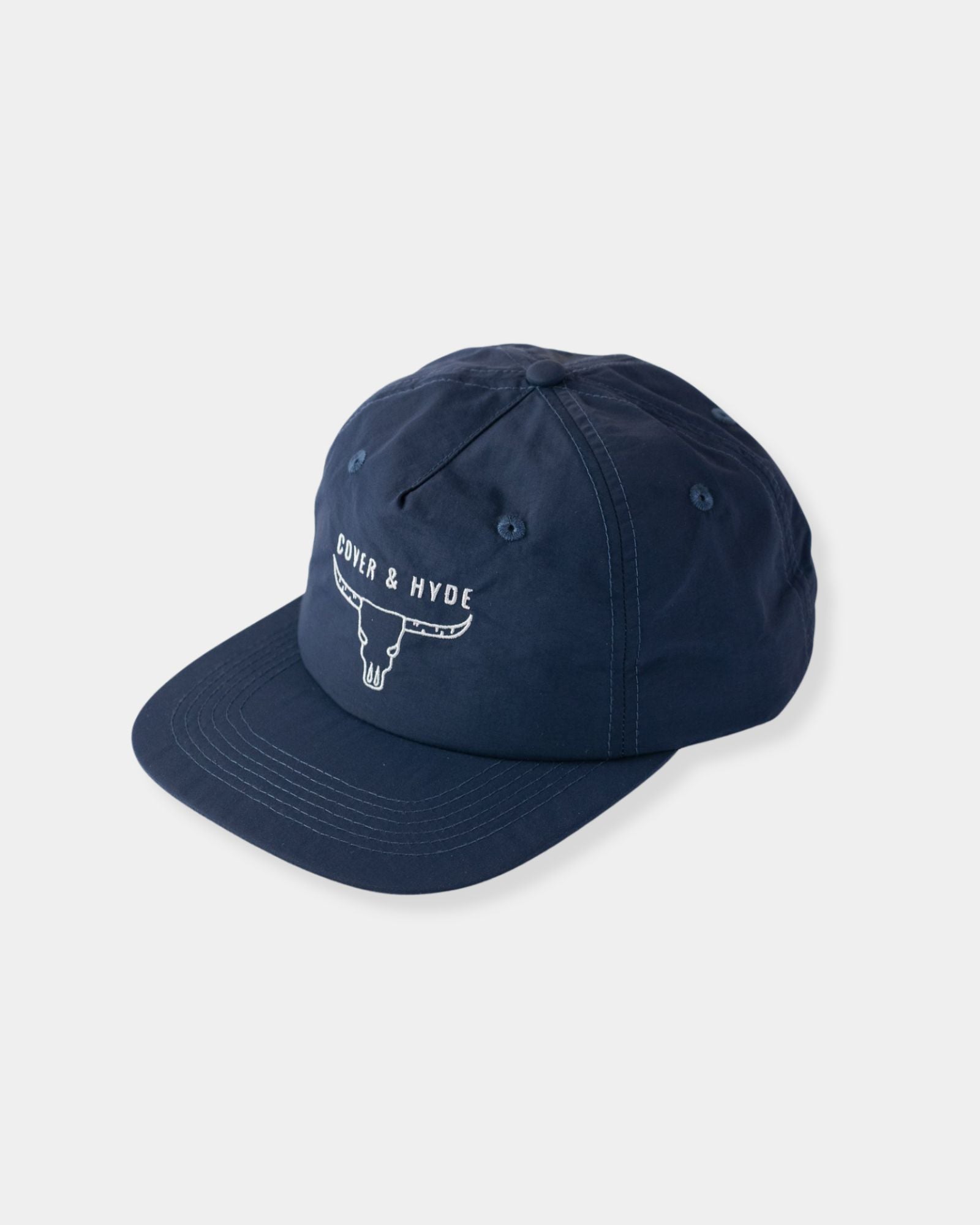 SKULL LOGO - BLUE NYLON HAT