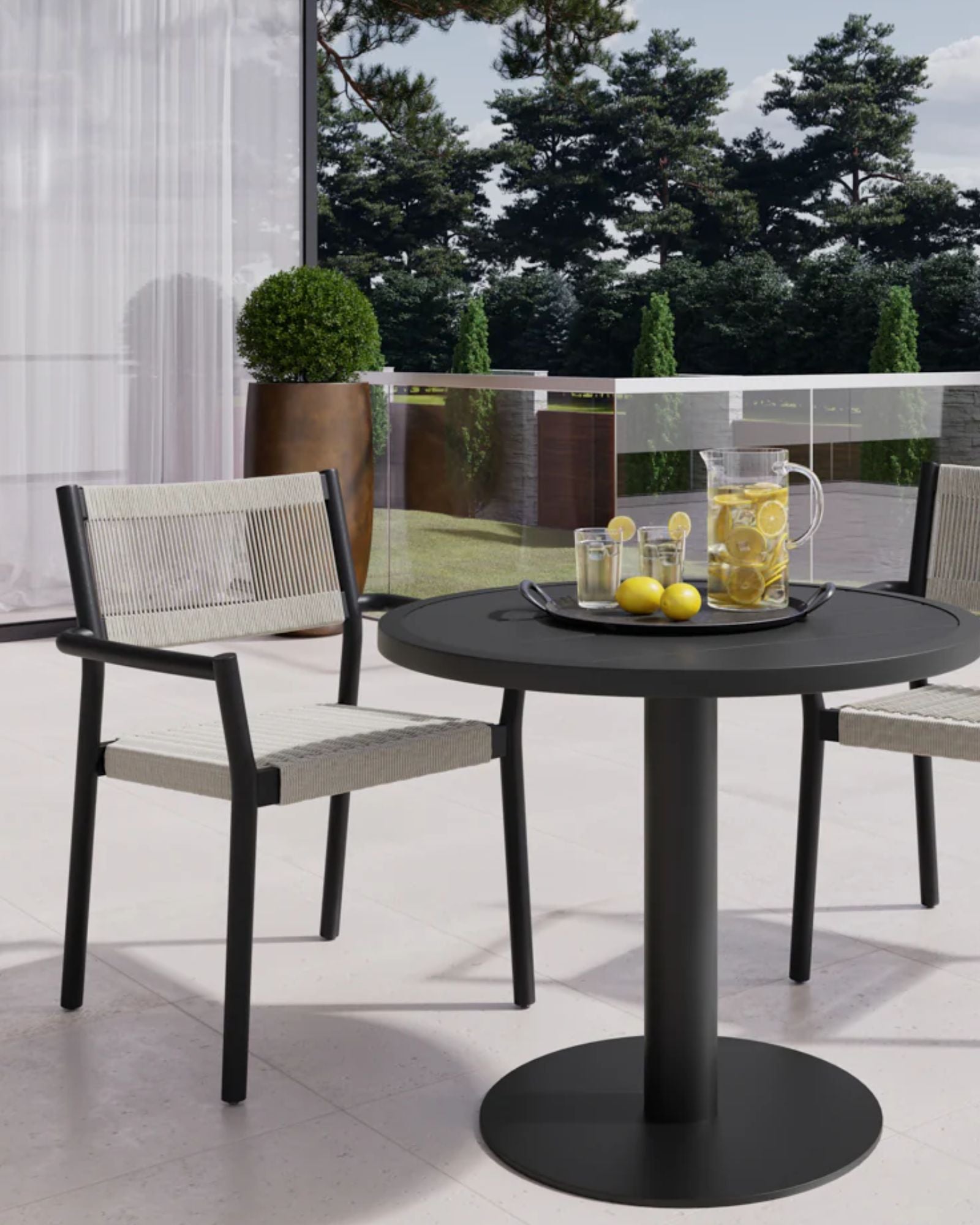 KAVALA STACKABLE DINING CHAIR - CHARCOAL