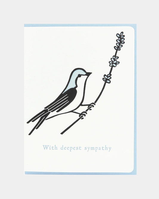 DEEPEST SYMPATHY SPARROW - CARD