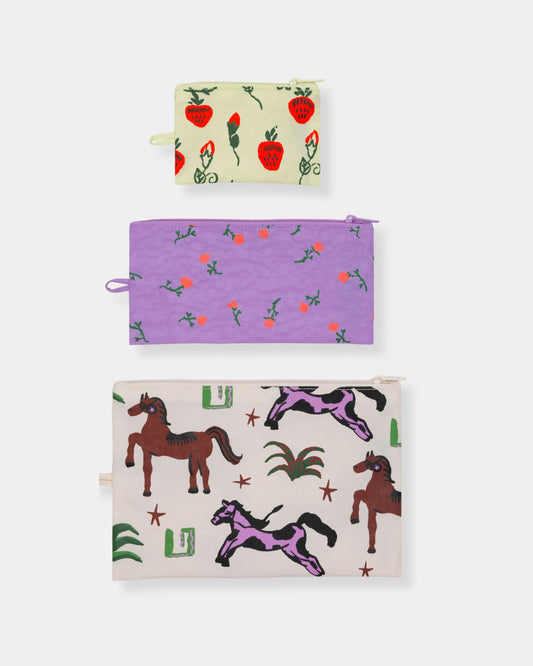 MEDIUM FLAT POUCH - PAINTED PRAIRIE
