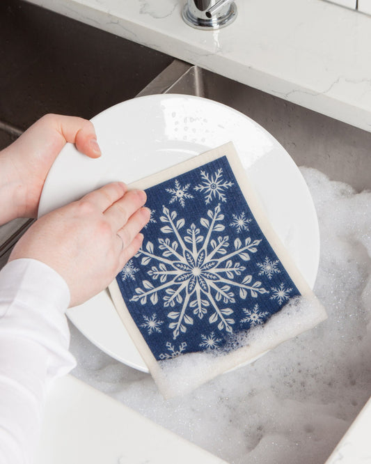 SNOWFLAKE ORNAMENT SWEDISH DISHCLOTH