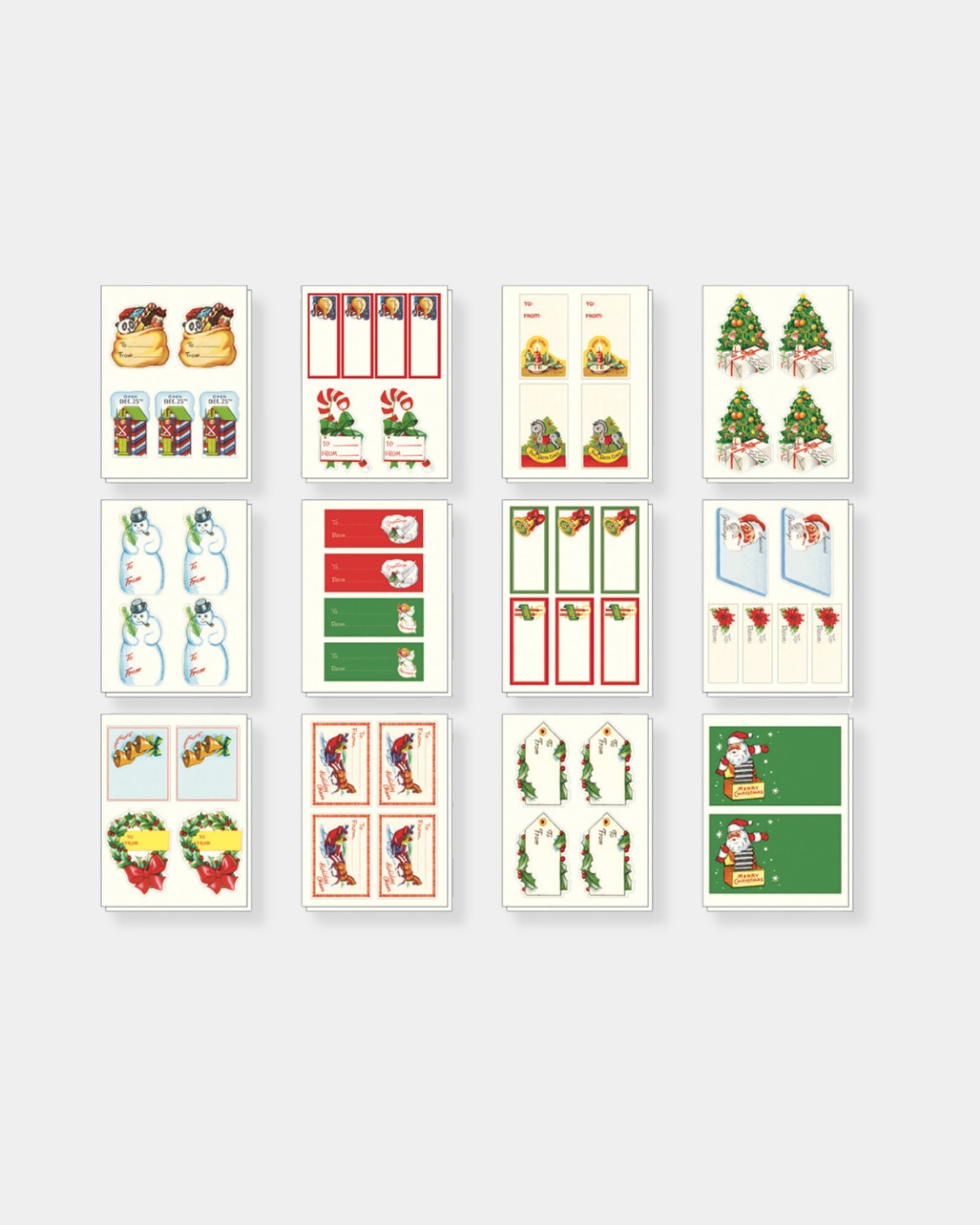 VINTAGE CHRISTMAS LABEL STICKERS