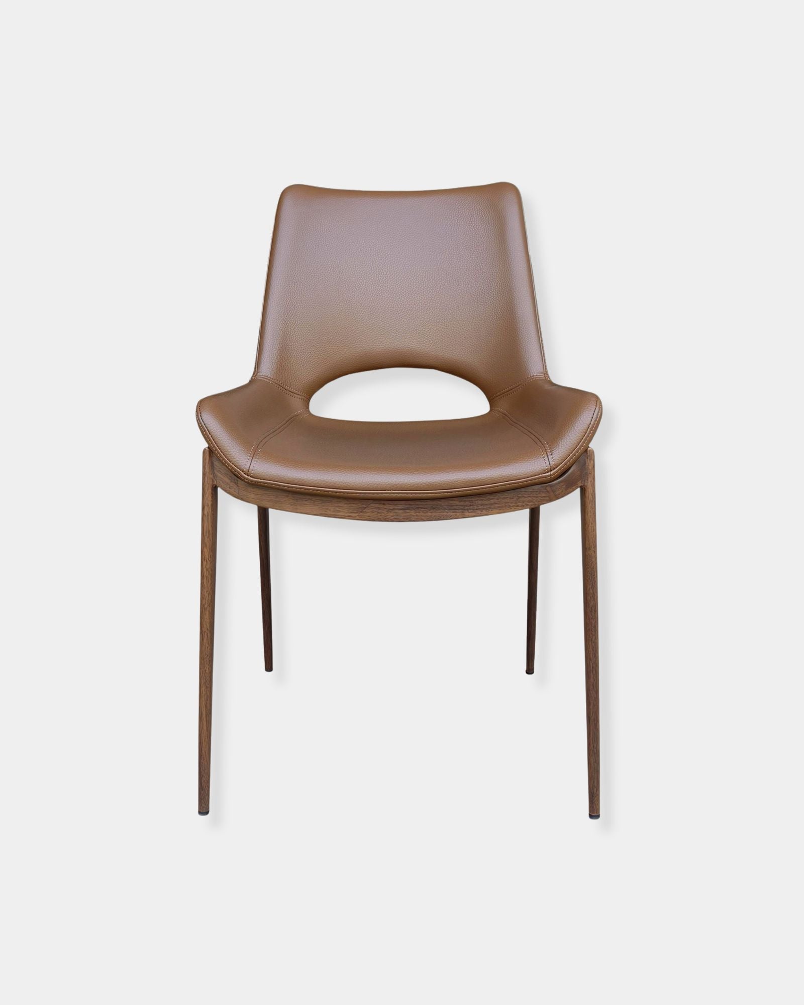 ICONA CHAIR SET OF 6 - SADDLE AND WALNUT