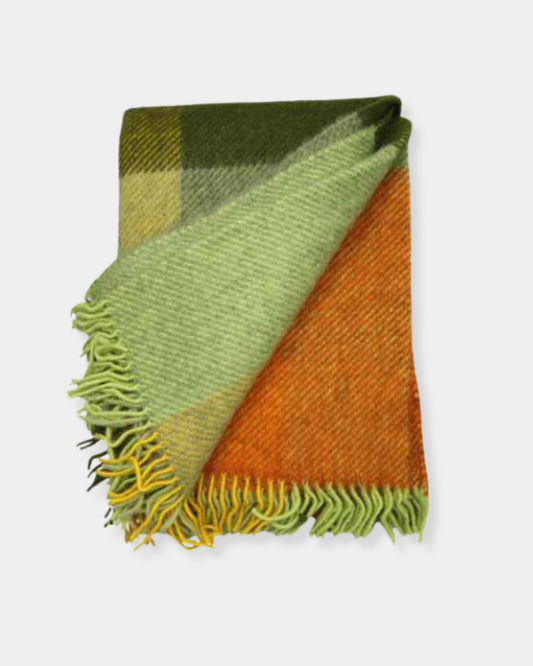GOTLAND CHECK THROW - MULTI GREEN