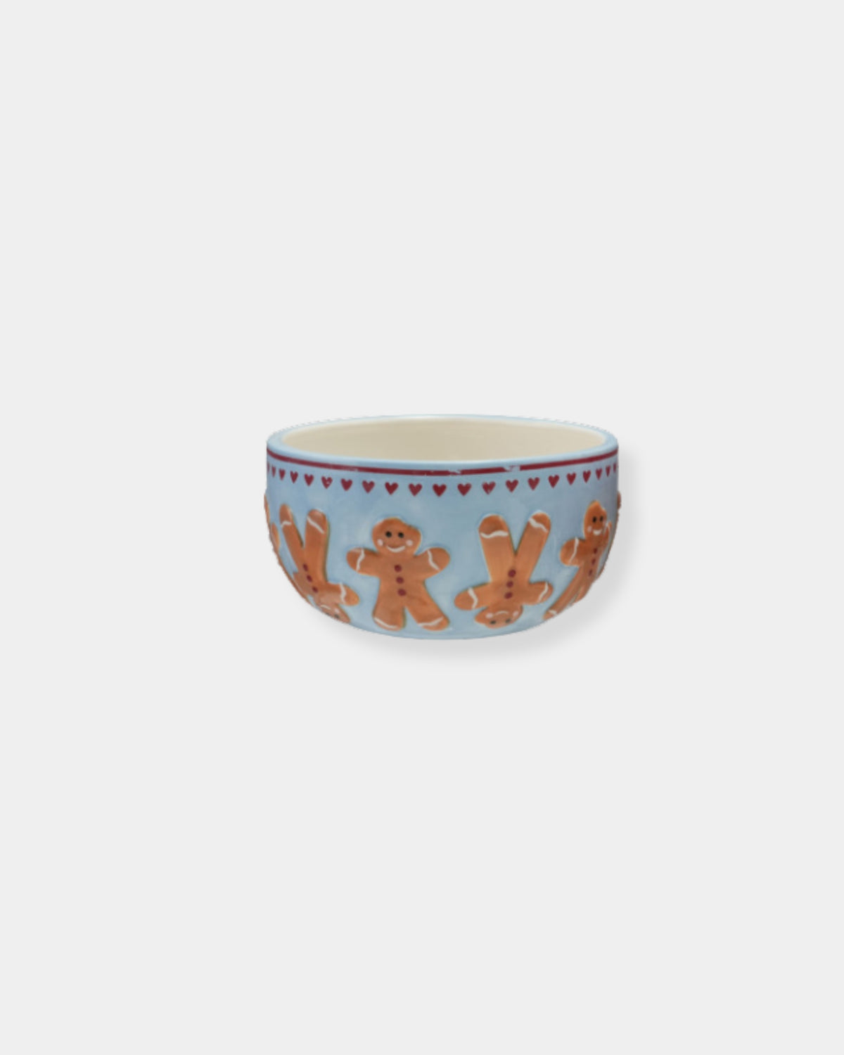 STONEWARE BOWL - BLUE GINGERBREAD