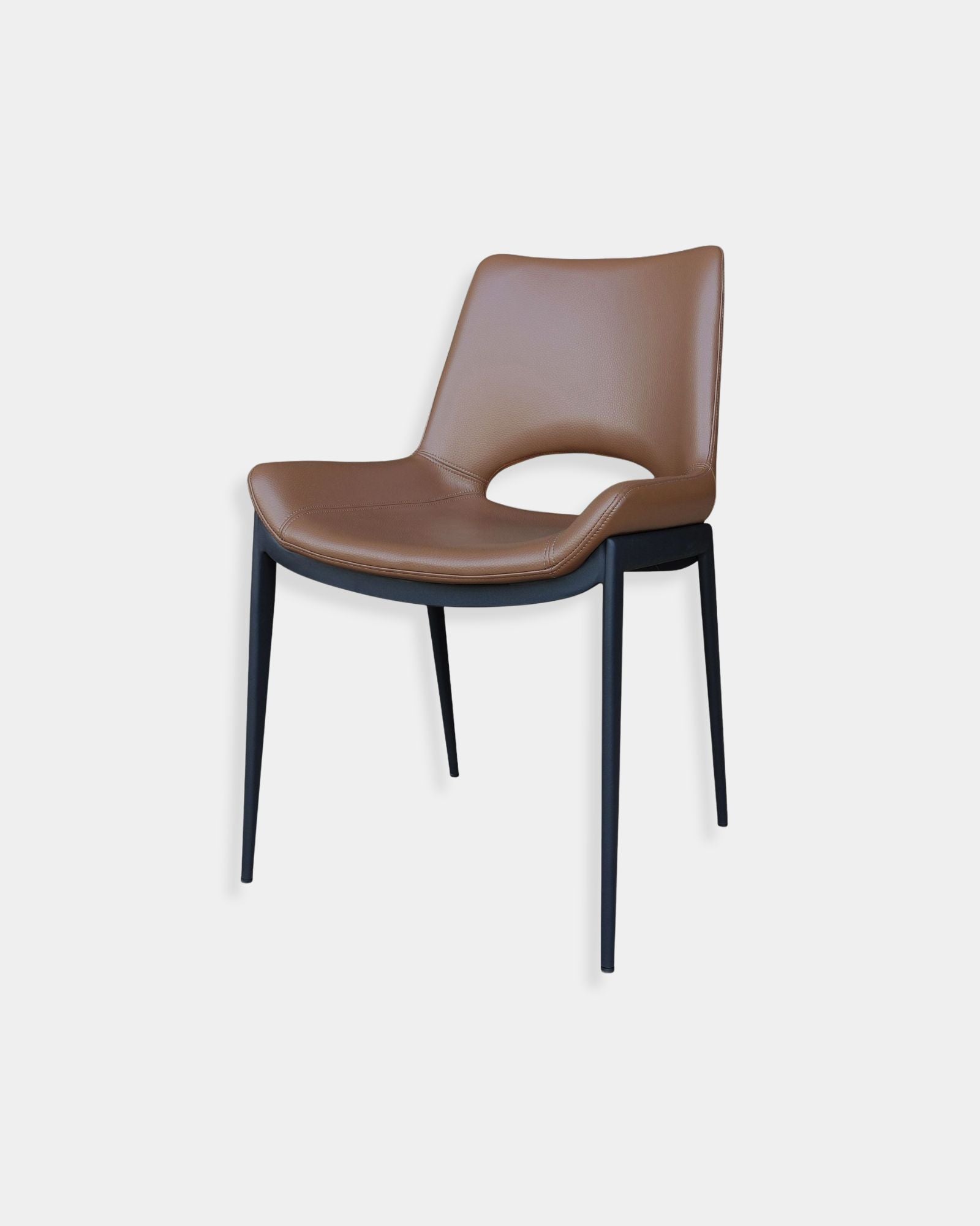 ICONA CHAIR SET OF 6 - SADDLE AND BLACK