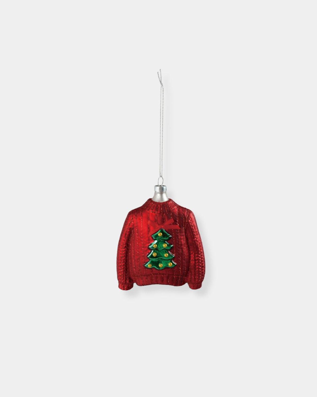 GLASS RED SWEATER - ORNAMENT