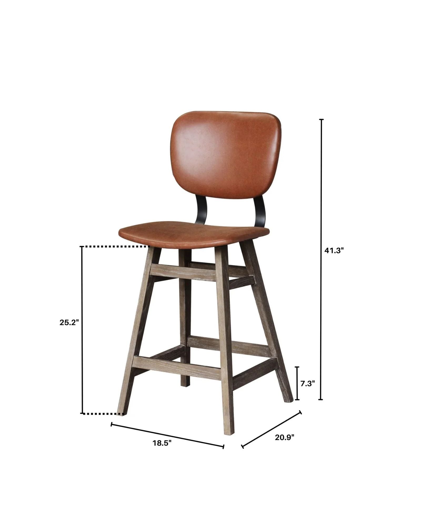 FRASER COUNTER STOOL - TAN BROWN