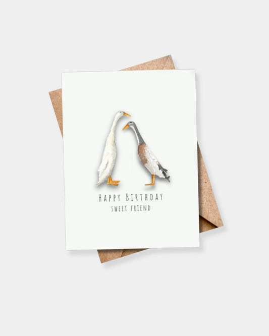 HAPPY BIRTHDAY SWEET FRIEND DUCK - CARD