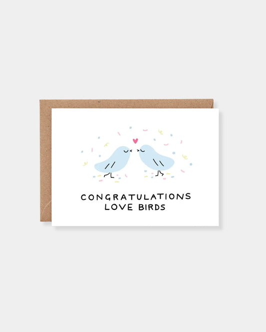 CONGRATS LOVE BIRDS - CARD
