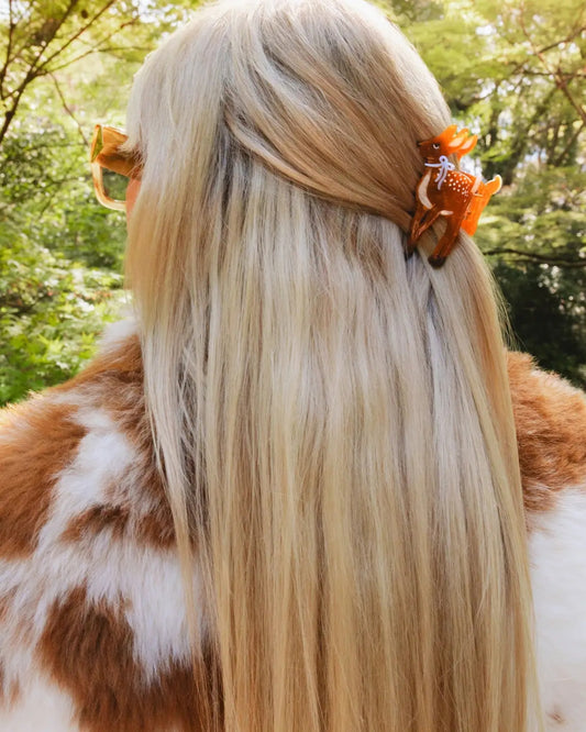 HAND-PAINTED FAWN CLAW HAIR CLIP