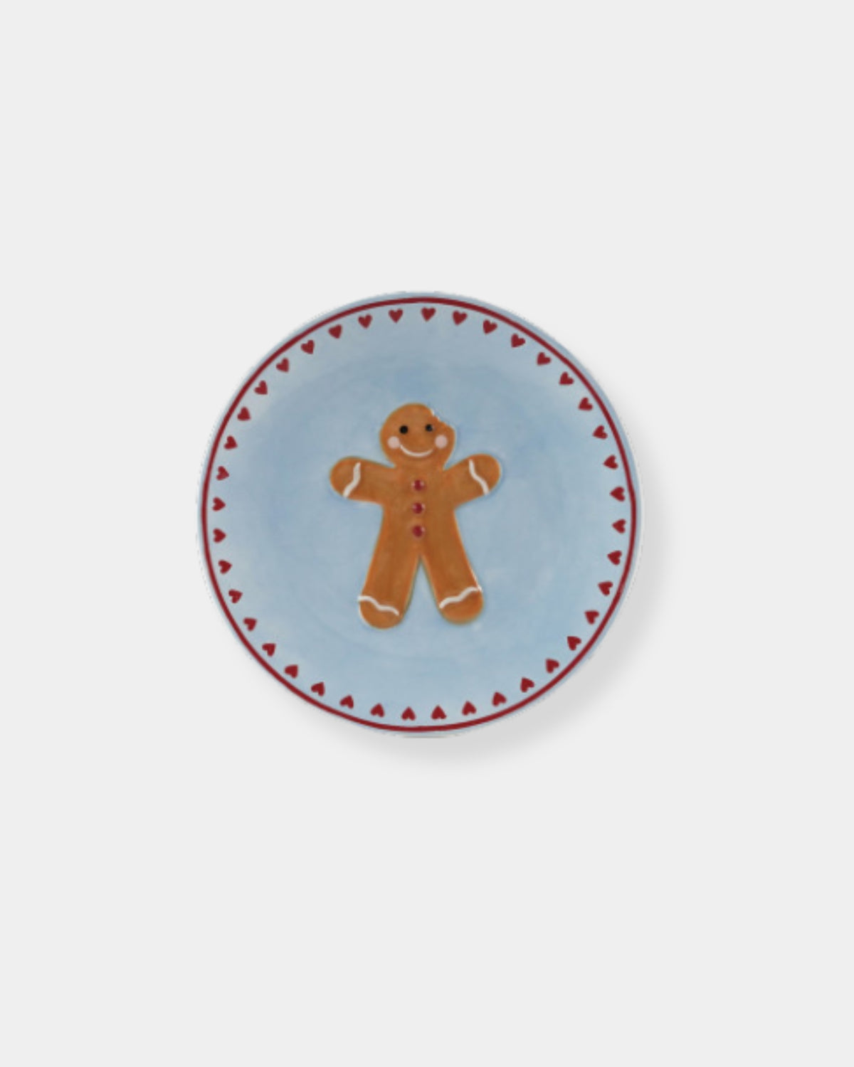 STONEWARE PLATE - BLUE GINGERBREAD
