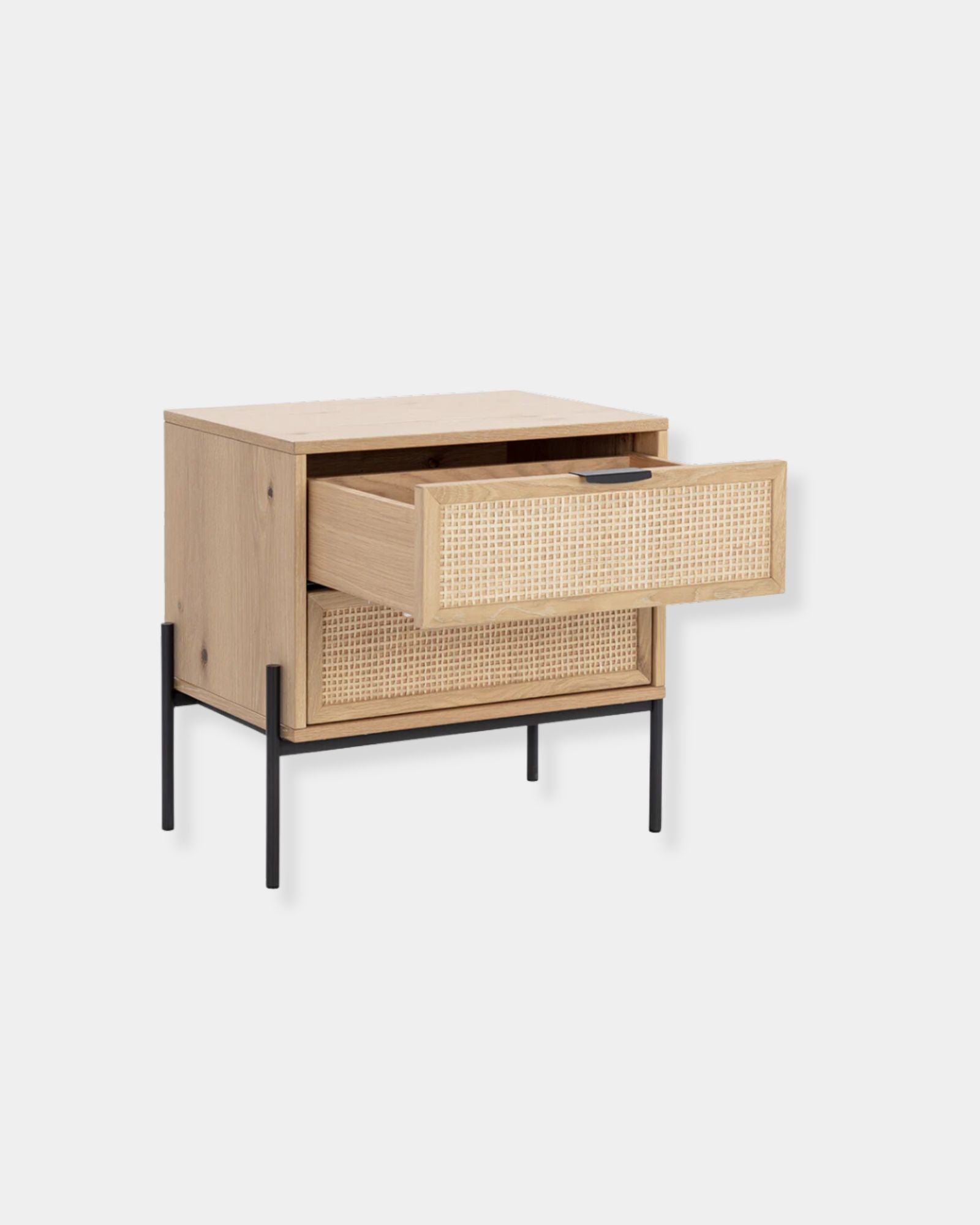 AVIDA 2-DRAWER NIGHTSTAND - RUSTIC OAK