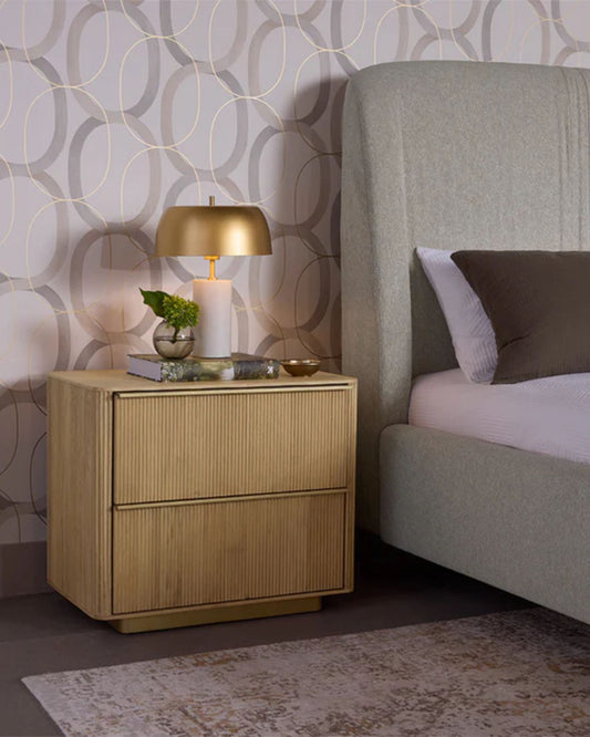KALLA 2-DRAWER NIGHTSTAND - NATURAL