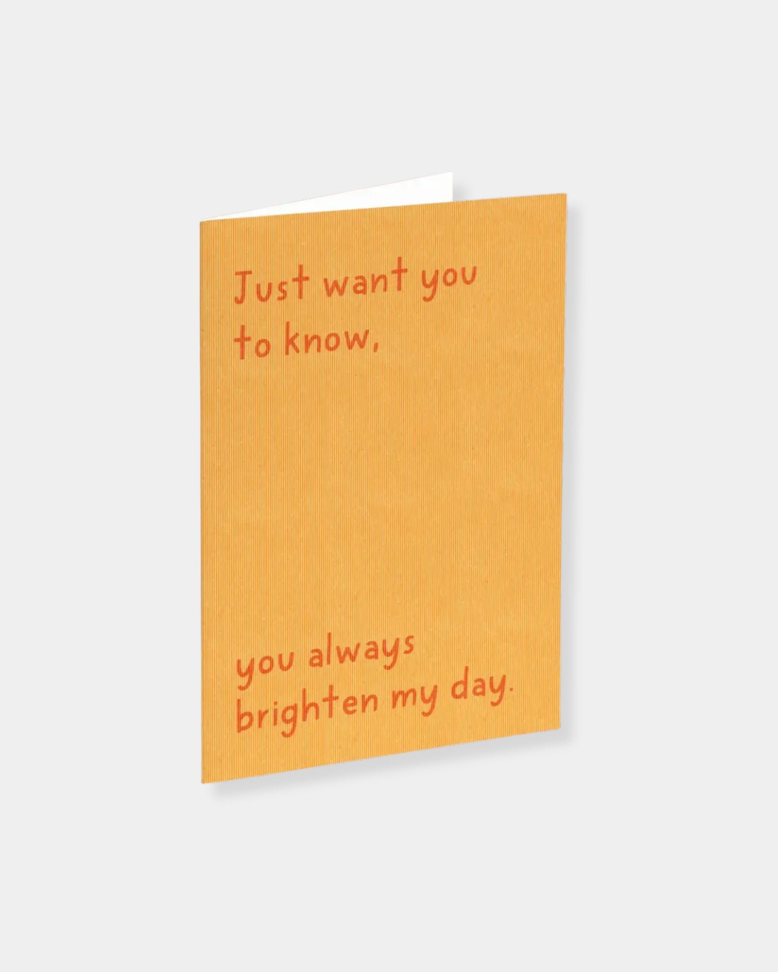 YOU BRIGHTEN MY DAY MINI - CARD