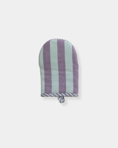 COTTON OVEN MIT - PURPLE STRIPED
