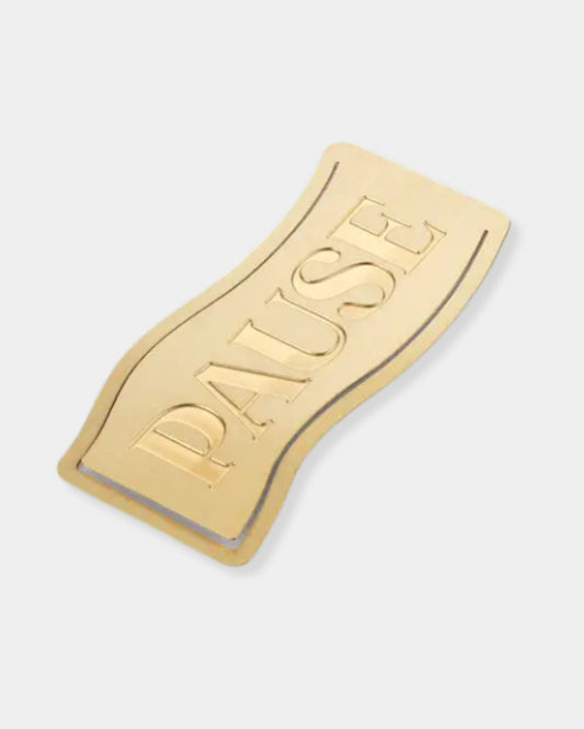 PAUSE METAL BOOKMARK