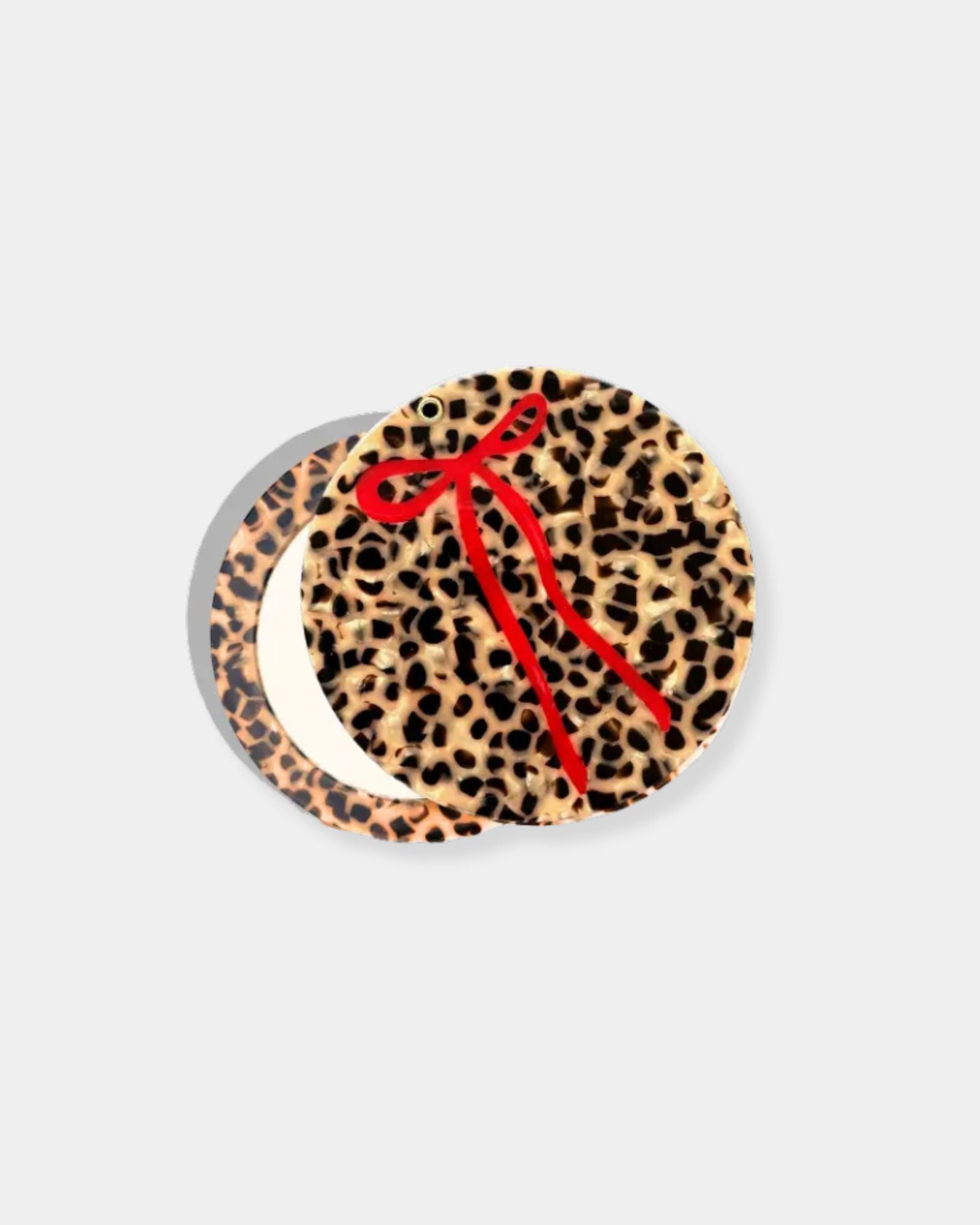 LEOPARD BOW - COMPACT MIRROR